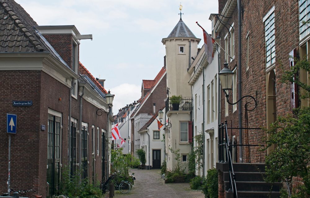 Het Kasteel van Amersfoort gezien over het water